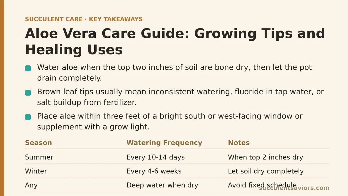 Aloe Vera Care Guide: Growing Tips and Healing Uses