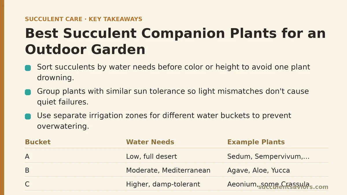 Best Succulent Companion Plants for an Outdoor Garden