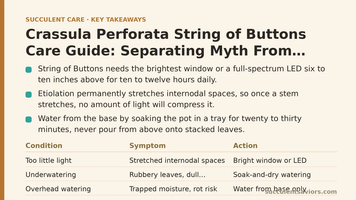 Crassula Perforata String of Buttons Care Guide: Separating Myth From Reality