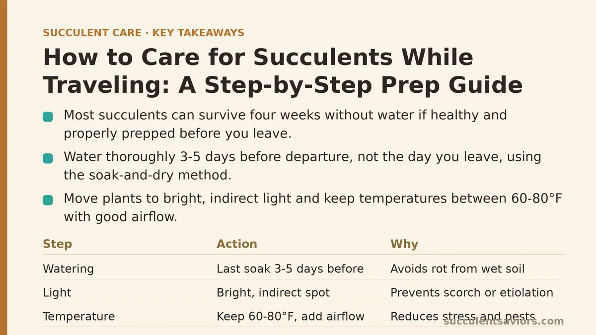How to Care for Succulents While Traveling: A Step-by-Step Prep Guide