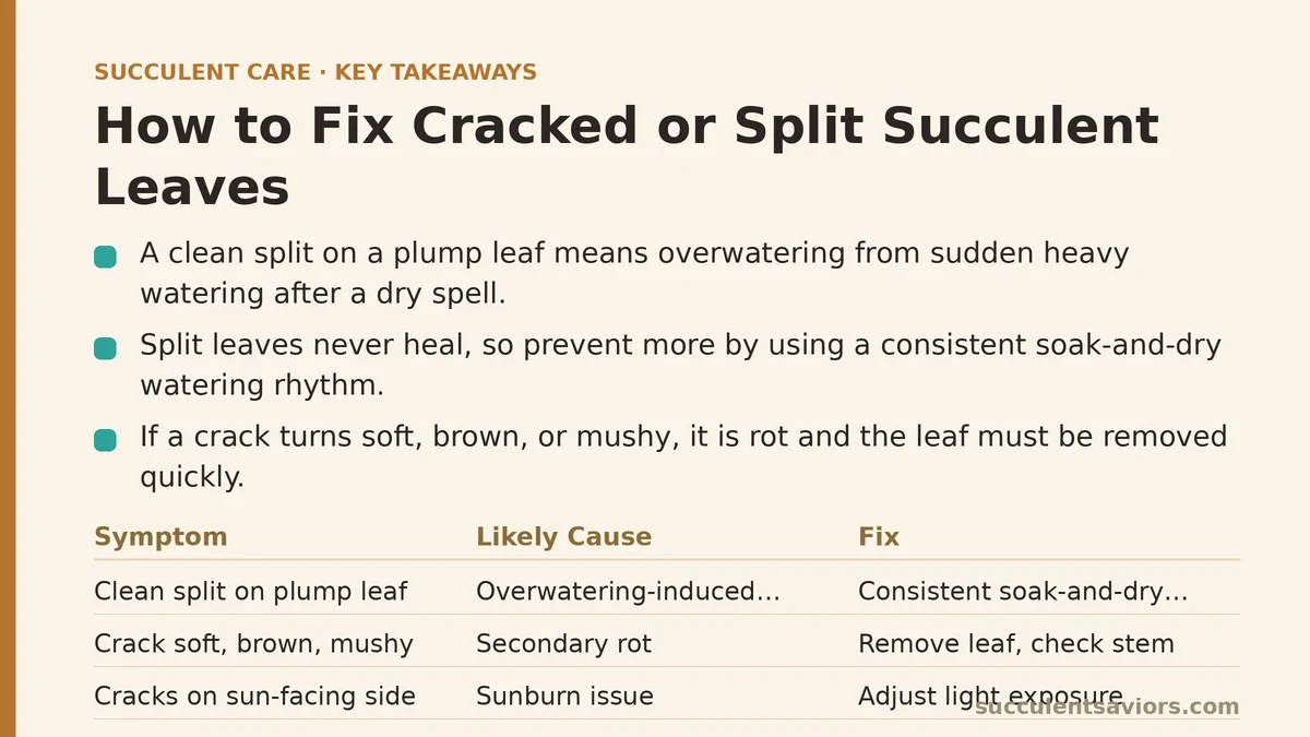 How to Fix Cracked or Split Succulent Leaves