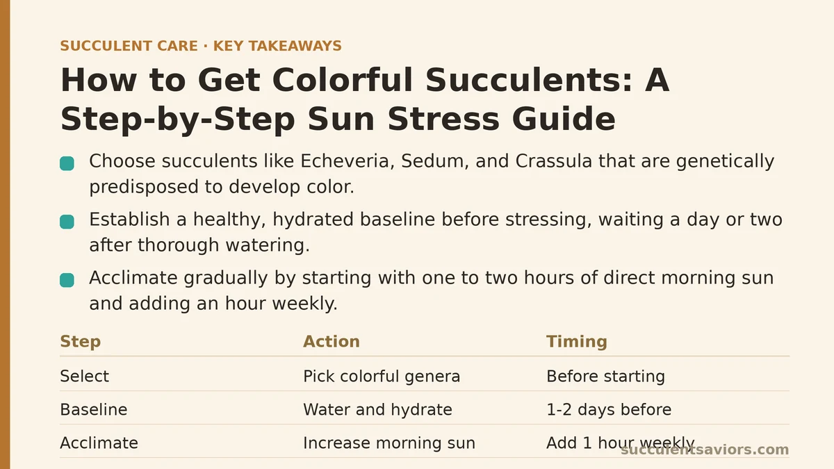 How to Get Colorful Succulents: A Step-by-Step Sun Stress Guide