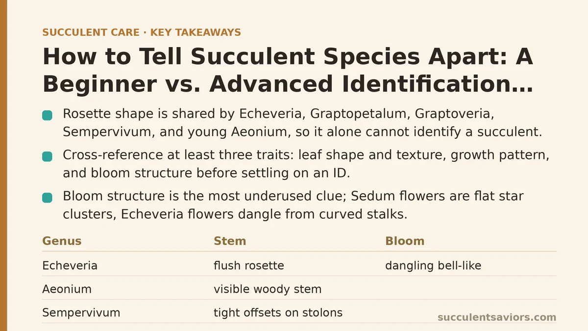 How to Tell Succulent Species Apart: A Beginner vs. Advanced Identification Guide