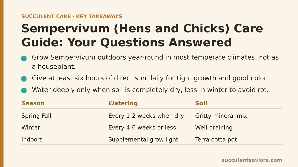 Sempervivum (Hens and Chicks) Care Guide: Your Questions Answered