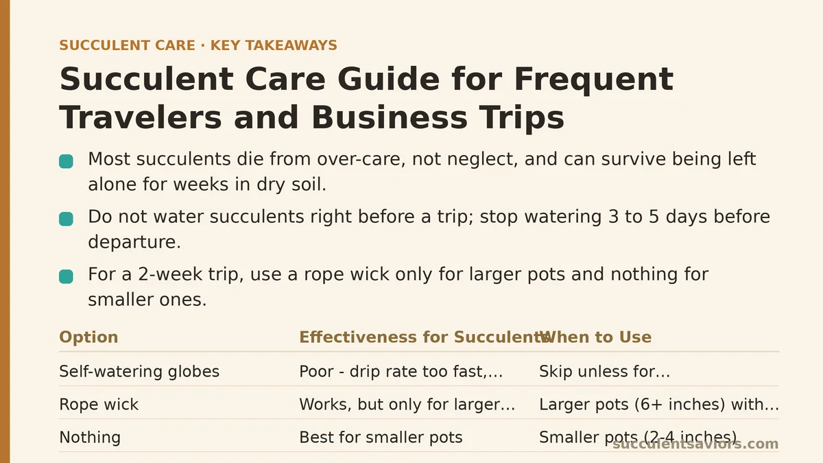 Succulent Care Guide for Frequent Travelers and Business Trips