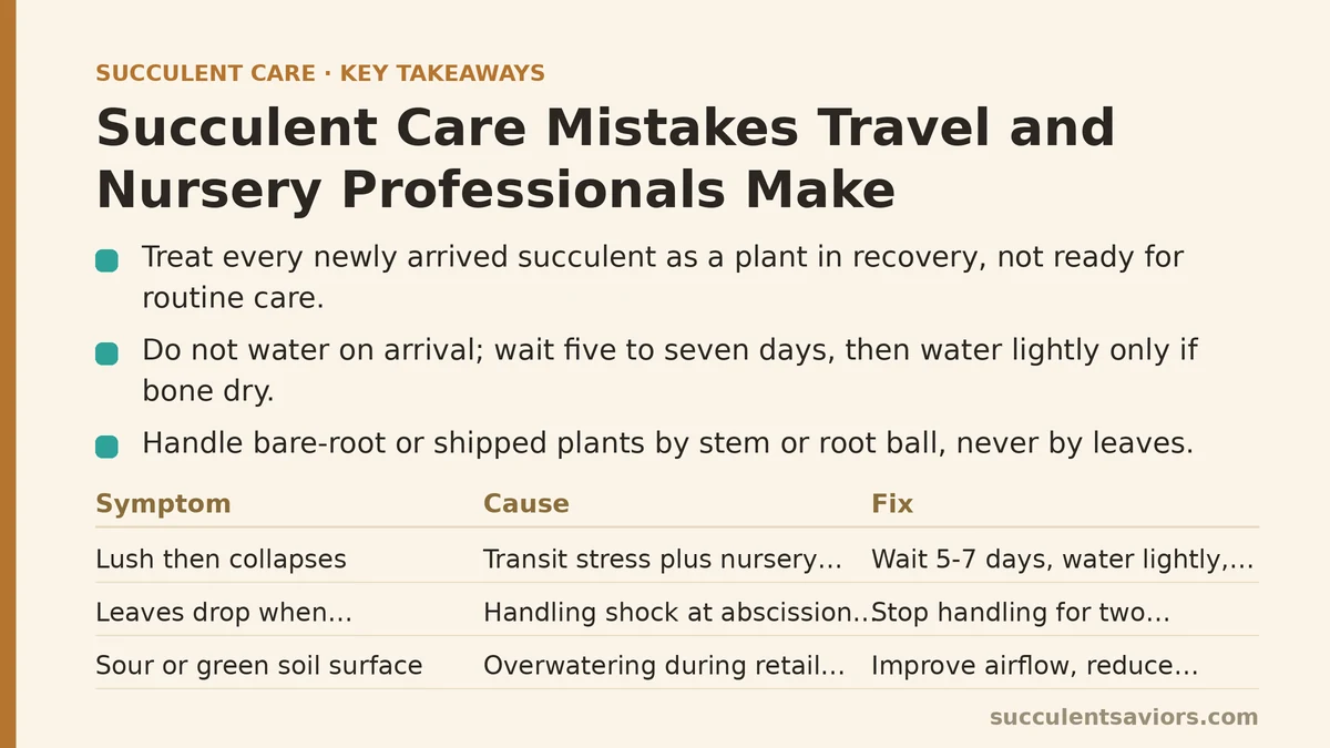 Succulent Care Mistakes Travel and Nursery Professionals Make