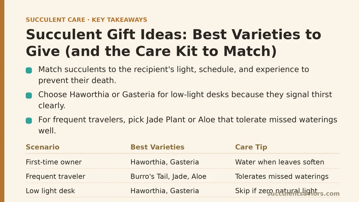 Succulent Gift Ideas: Best Varieties to Give (and the Care Kit to Match)