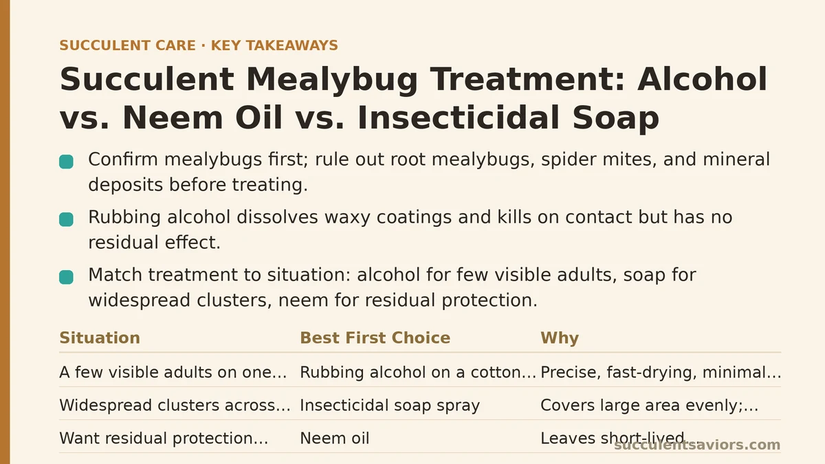 Succulent Mealybug Treatment: Alcohol vs. Neem Oil vs. Insecticidal Soap