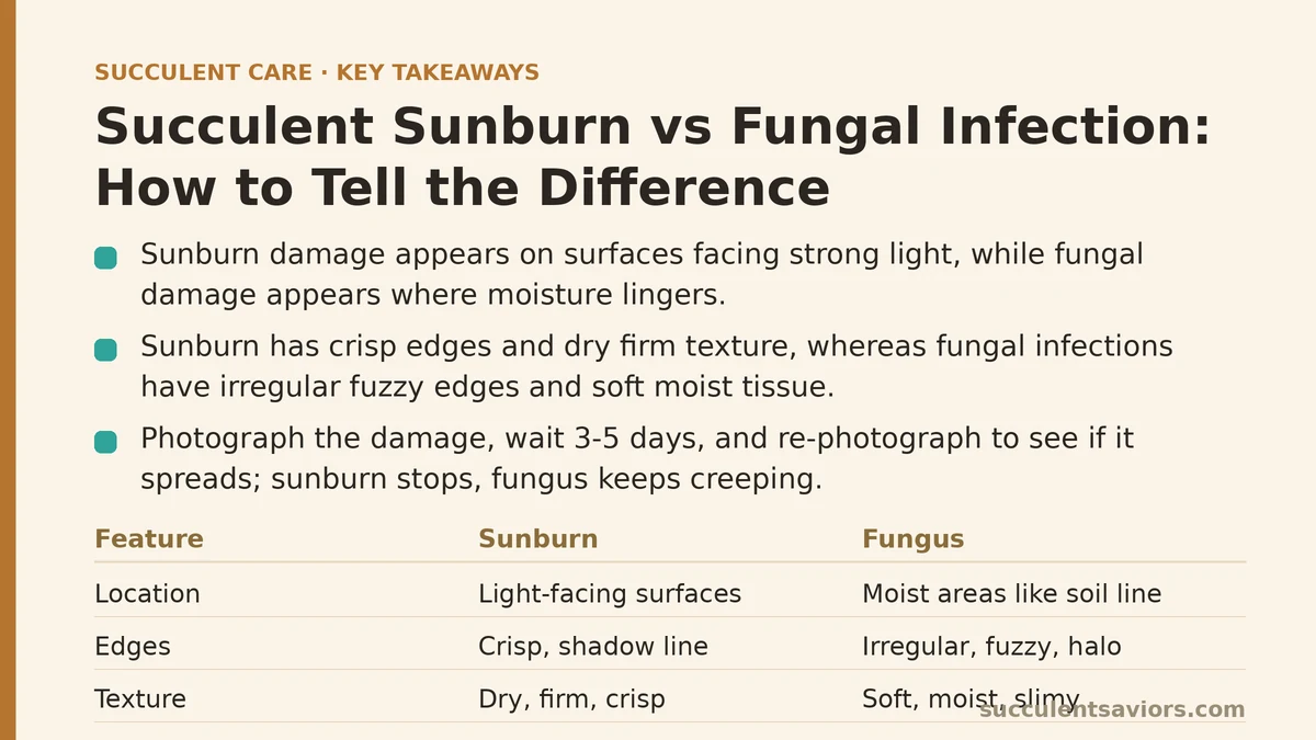 Succulent Sunburn vs Fungal Infection: How to Tell the Difference