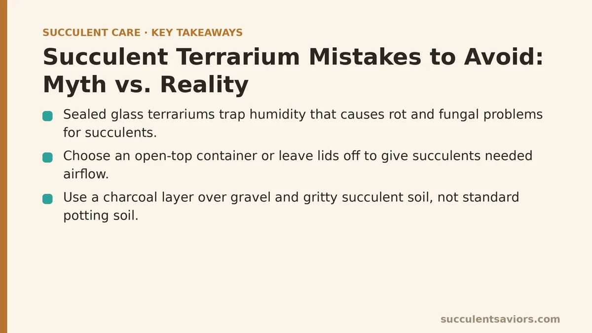 Succulent Terrarium Mistakes to Avoid: Myth vs. Reality